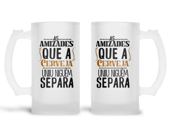 Caneca de Chopp de Vidro Jateado - Imagem 2